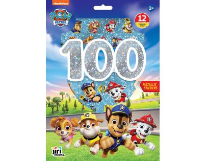 100 metalických samolepek s omalovánkovými listy Tlapková patrola