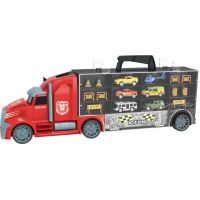 1:16 Tahač s auty a vrtulníkem 55 cm - Poškozený obal