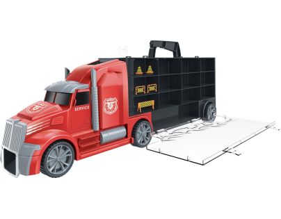 1:16 Tahač s auty a vrtulníkem 55 cm - Poškozený obal