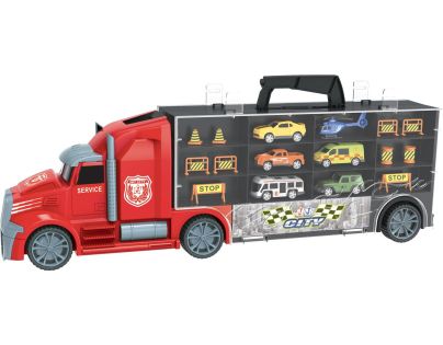 1:16 Tahač s auty a vrtulníkem 55 cm