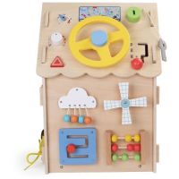 2Kids Toys Activity board Domeček přírodní 3