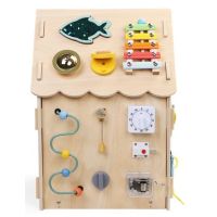 2Kids Toys Activity board Domeček přírodní 5