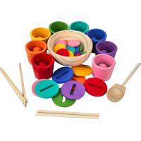 2Kids Toys Duhové kuličky, mince a kalíšky 8 barev