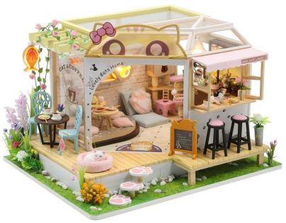 2Kids Toys miniatura domečku Kočičí kavárna se zahrádkou