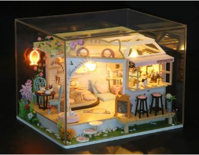 2Kids Toys miniatura domečku Kočičí kavárna se zahrádkou