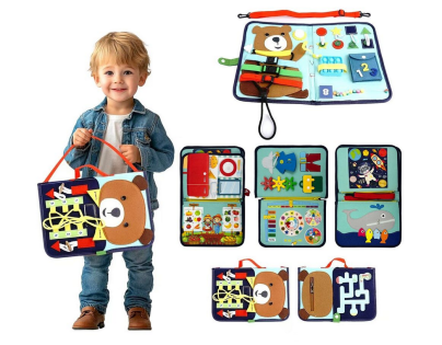 2Kids Toys Senzorická busy kniha Medvídek