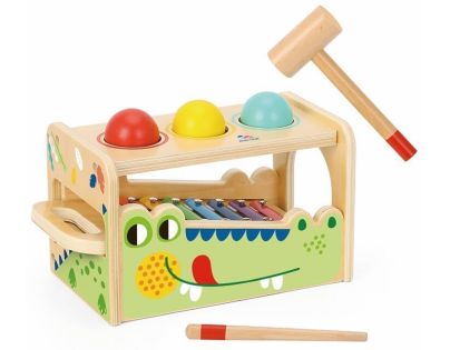 2Kids Toys Zatloukačka a xylofon Krokodýl