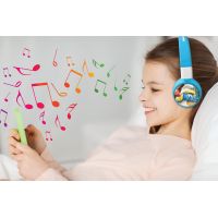 Lexibook 2v1 bluetooth skládací sluchátka Šmoulové s limitem hlasitosti 6