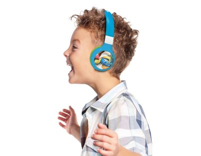 Lexibook 2v1 bluetooth skládací sluchátka Šmoulové s limitem hlasitosti