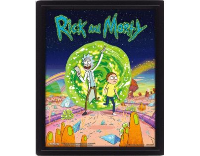 Pyramid International Rick and Morty 3D obraz v rámu Portal