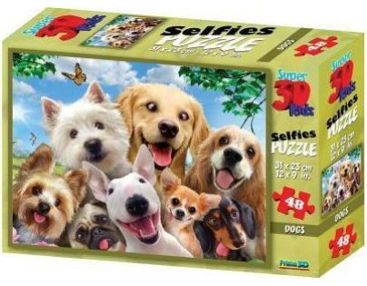 3D Puzzle Psi 48 dílků