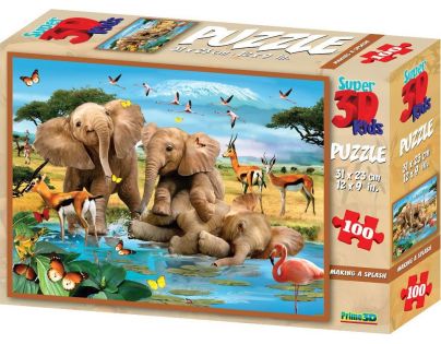 Prime 3D Puzzle Slůňata 100 dílků