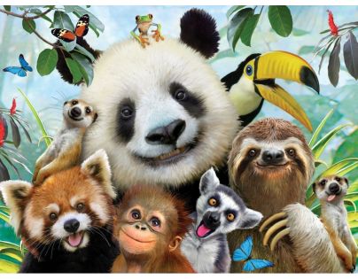 3D Puzzle Zoo selfie 63 dílků