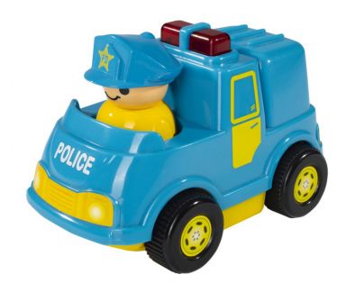 ABC Veselé autíčko s figurkou - Policejní modré
