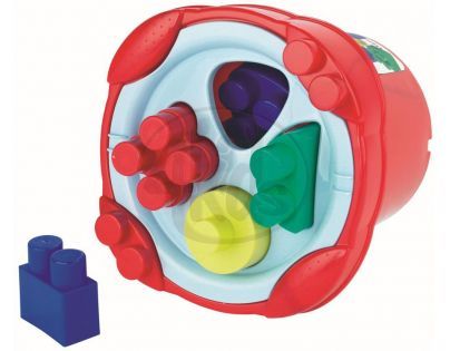 Abrick 7735 Maxi Kbelík vkládačka s kostkami - II.jakost - Červená