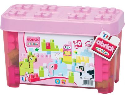 Abrick Maxi 7780 Kostky v růžovém boxu 50 ks
