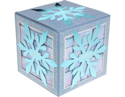 Adventní kosmetický kalendář Snowflake Puzzle – ledově modrá