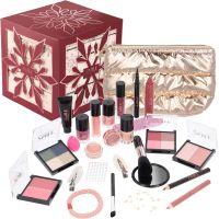 Adventní kosmetický kalendář Snowflake Puzzle – třešňově červená