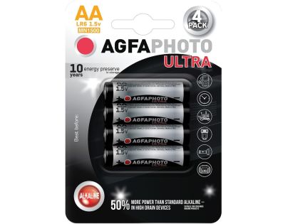 AgfaPhoto Ultra alkalická baterie LR06 AA 4ks