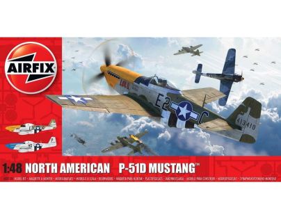 Airfix Classic Kit letadlo North American P-51D Mustang Filletless Tails 1:48