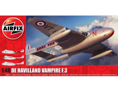 Airfix Classic Kit letadlo A06107 de Havilland Vampire F.3