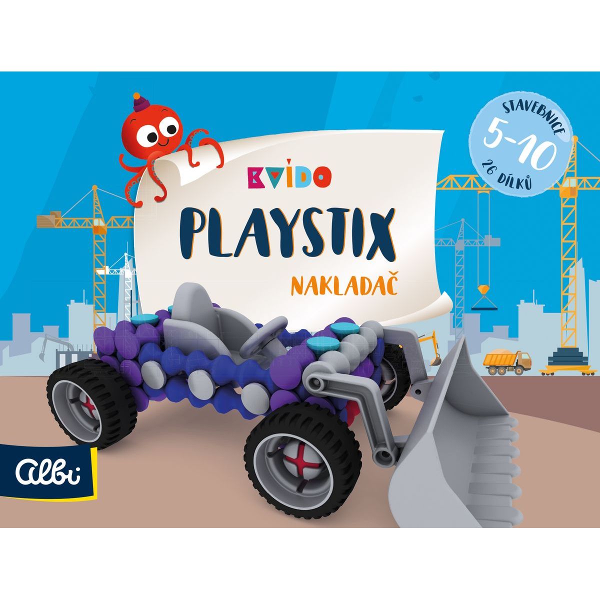 Albi Kvído Stavebnice Playstix mini nakladač