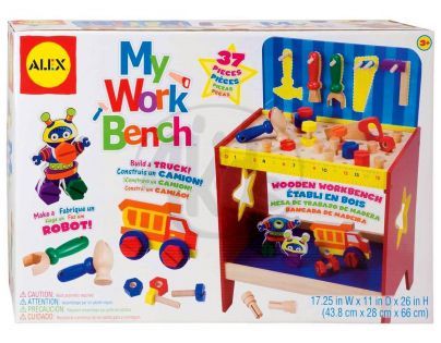 ALEX Dřevěný stůl s nářadím