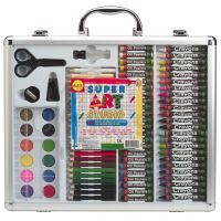 ALEX 54 - Kufřík s pastelkami a barvami kov oboustranný 37x30cm 2