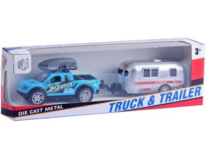 Alltoys Auto s přívěsem modré