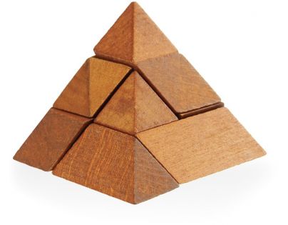 Alltoys Dřevěný hlavolam Pyramida