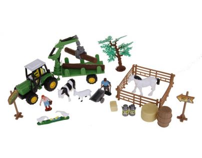 Alltoys Farmářský set v kufříku valník na dřevo
