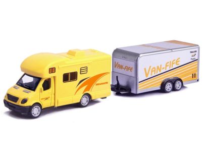Alltoys Karavan s přívěsem žlutý