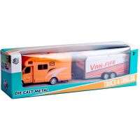 Alltoys Karavan s přívěsem oranžový 2