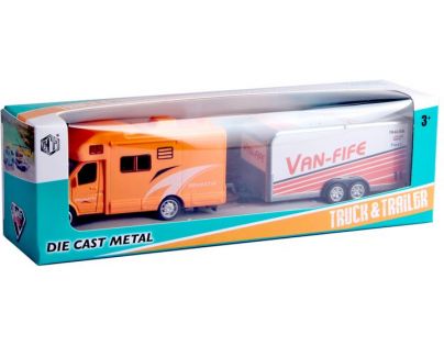 Alltoys Karavan s přívěsem oranžový