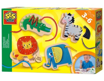 Alltoys Kreativní navlékací sada - Džungle se zvířátky - Poškozený obal
