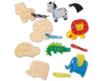Alltoys Kreativní navlékací sada - Džungle se zvířátky - Poškozený obal