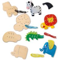 Alltoys Kreativní navlékací sada - Džungle se zvířátky 2