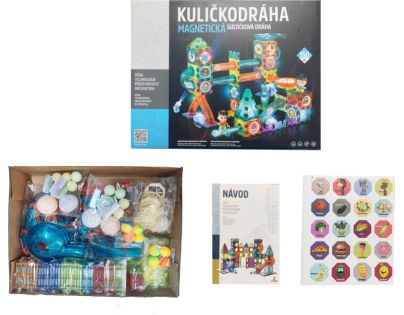 Alltoys Kuličková dráha magnetická se světlem 150 ks - Poškozený obal