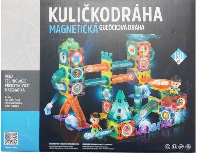 Alltoys Kuličková dráha magnetická se světlem 150 ks - Poškozený obal