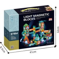Alltoys Kuličkodráha magnetická se světlem 150 ks 2