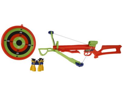 Alltoys Zelená kuše s terčem s 5 šipkami
