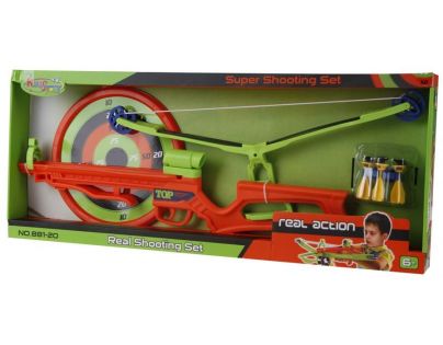 Alltoys Zelená kuše s terčem s 5 šipkami