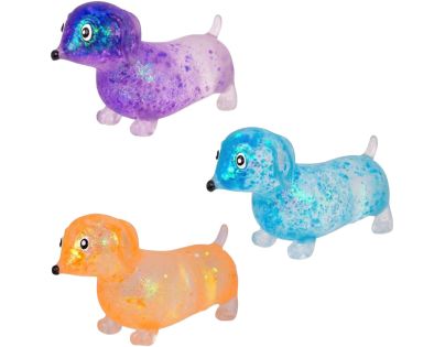 Alltoys Mačkací gelový třpytící Jezevčík