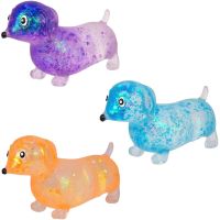 Alltoys Mačkací gelový třpytící Jezevčík