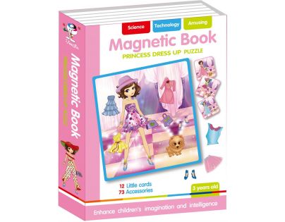 Alltoys Magnetická kniha skládačky princezny 85 ks