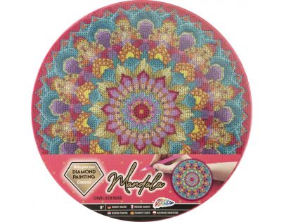 Alltoys Malování pomocí kamínků Diamond Painting Mandala růžová