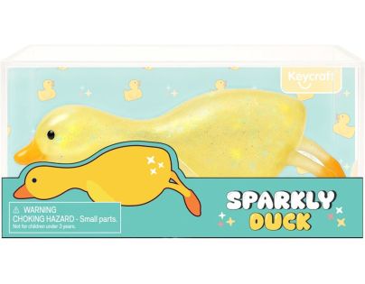 Alltoys Natahovací a mačkací třpytivá kachna