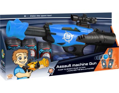Alltoys Pistole na pěnové míčky 42 cm modrá