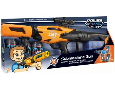 Alltoys Pistole na pěnové míčky 52 cm oranžová