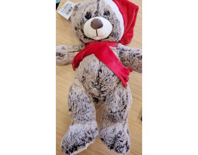 Alltoys Plyšový medvěd šedý s čepicí a šálou  40 cm Alltoys Plyšový medvěd šedý s čepicí a šálou  40 cm